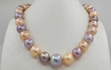 Necklace Huge 12x15.7mm Multi Edison Pearls