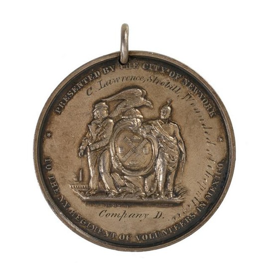 New York City Silver Mexican War Medal of C.L. Strobill