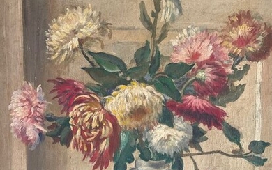 Nicolas Czinober (1898-1984) - Vase of flowers on a table corner