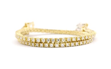 ''No Reserve Price'' - 18 kt. Yellow gold - Bracelet - 0.96 ct Diamond