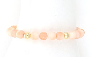 "No Reserve Price" 18kt yellow gold - Bracelet Coral