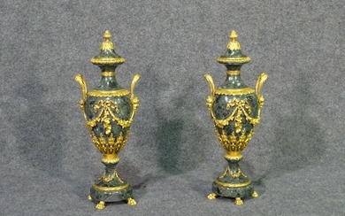 PAIR OF LOUIS XVI STYLE FINE QUALITY CASSOULET URNS