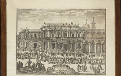 PEDRO TORTOLERO - House of the Cabildo of Seville and Corpus Christi procession. 1738