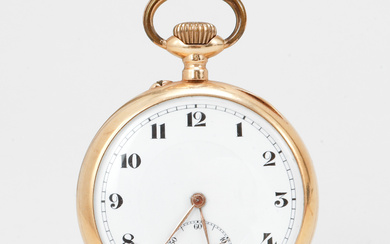 POCKET WATCH, 14k gold, total weight approx. 82 grams.