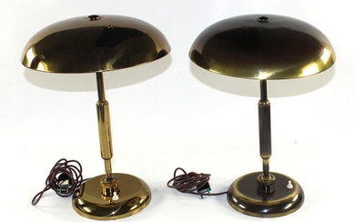 Paar Art Deco Messing Designlampen.