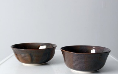Pair Vintage Studio Pottery Bowls