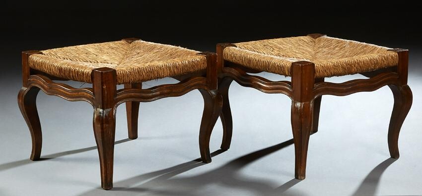Pair of French Provincial Louis XV Style Carved Beech