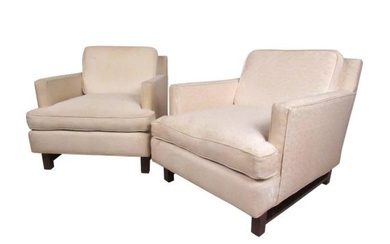 Pair of Vintage Modern Dunbar Style Lounge Chairs