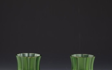 Pair of vases ''green metallin''