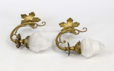 Pair of wall lamps, late 19th cent