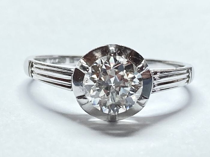 Pala Diamond luxury - 18 kt. White gold - Ring - 0.90 ct Diamond