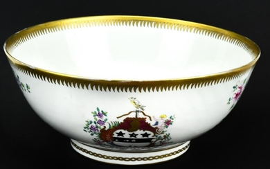 Paris Porcelain Chinese Export Style Large Bowl