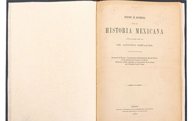 Peñafiel, Antonio. Colección de Documentos para la Historia Mexicana. México, 1903. 2 láminas, Escudo de armas de Texcoco.