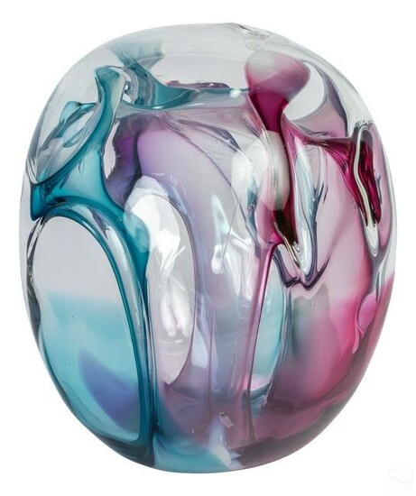 Peter Bramhall (b.1942) Modern Art Glass Sculpture