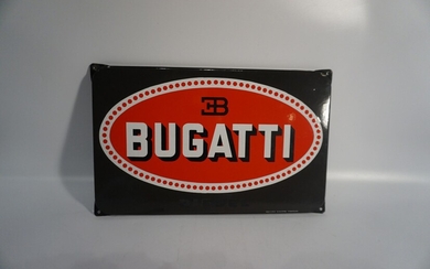 Plaque émaillée Bugatti