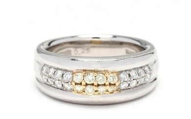 Platinum and White Gold and Diamond Ring