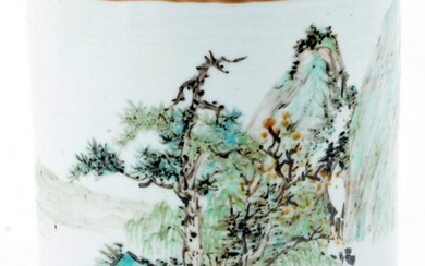 Porcelain brush pot. China. Republican period, ca.