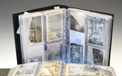 Postcards - Three albums of UK topographical postcards relating...