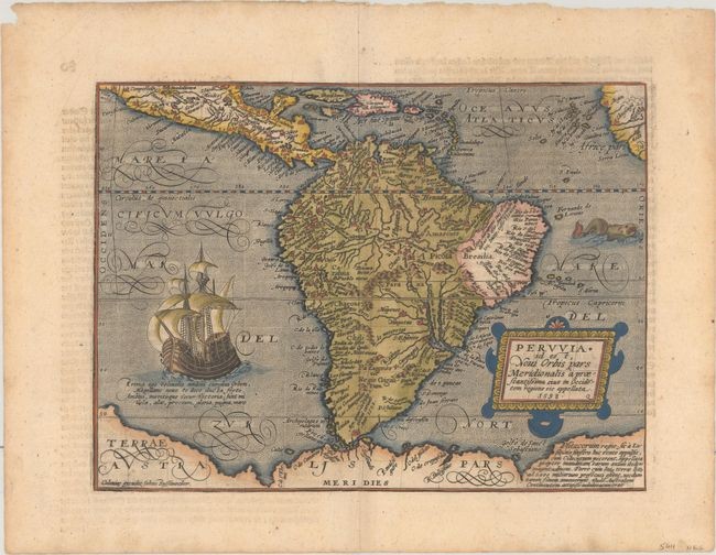 Quad's Ornately Engraved Map of South America, "Peruvia id est, Novi Orbis Pars Meridionalis a Praestantissima eius in Occidentem Regione sic Appellata", Quad, Matthias von Kinckelbach