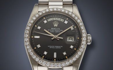 ROLEX, WHITE GOLD AND DIAMOND-SET 'DAY-DATE', REF. 1804