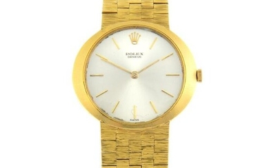ROLEX - a bracelet watch. Circa 1966. 18ct yellow gold case. Case width 32mm. Reference 3606, serial