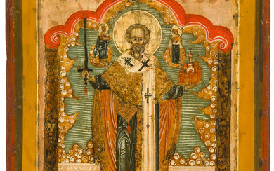 RUSSIAN ICON SHOWING ST. NICHOLAS OF MOSHAJSK
