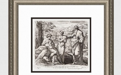 Raphael 1649 Engraving Vatican Gode Creates Eve