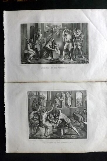 Raphael Vatican Lodges 1825 Pair of Large Folio Prints