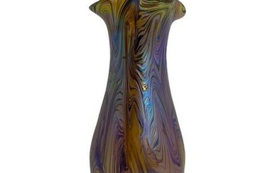 Rare Loetz Art Glass Iridescent Vase