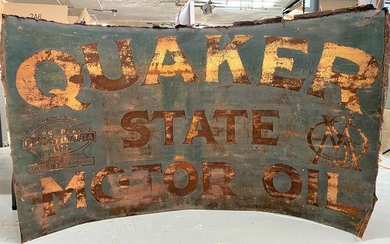 Rare Quaker State Motor Oil Metal Sign