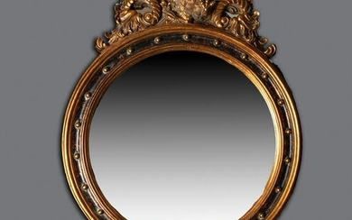 Rare Shaped Gilt Rococo Type Mirror