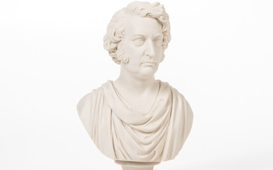 Robinson and Leadbeater Parian Bust of Charles Sumner