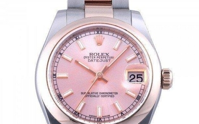 Rolex Datejust 178241 Pink Dial Stainless Steel Pink Gold Ladies Watch