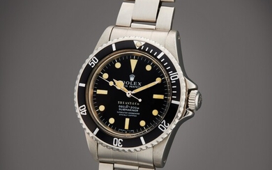 Rolex Reference 5512 Submariner | Retailed by Tiffany & Co.: A stainless steel automatic wristwatch with bracelet, Circa 1976 | 零售商為蒂芙尼：勞力士 型號 5512 Submariner 精鋼自動上鏈鍊帶腕錶，製作年份約 1976