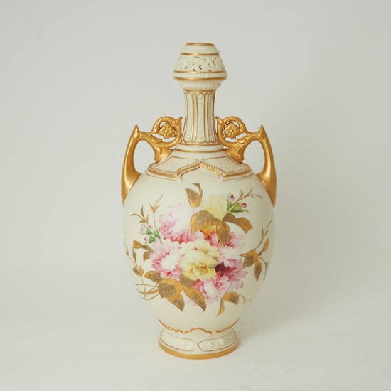 Мануфактура Royal Worcester. Коллекционная антикварная ваза. Идеальный английский фарфор...