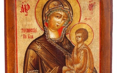 Russia, Tihvinskaya Mother of God, Icon, circa 1850