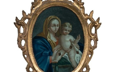 SCUOLA SICILIANA DEL XVIII SECOLO, Madonna con Bambino