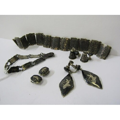 SILVER ITEMS including Siam and Thailand silver earrings, br...