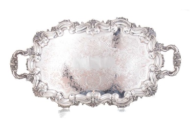 SILVER PLATED TEA TRAY EARLY 20TH CENTURY