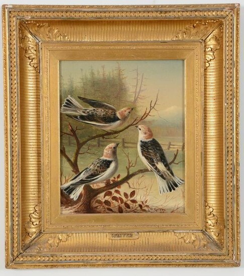 Samuel Griggs. Massachusetts. Painting of three birds