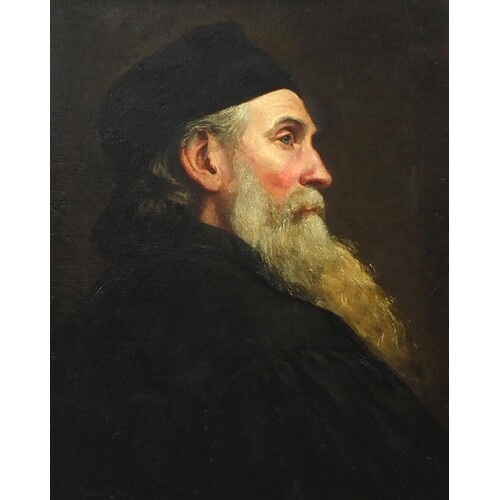 School of Rembrandt Van Rijn - Portrait of a bearded gentlem...