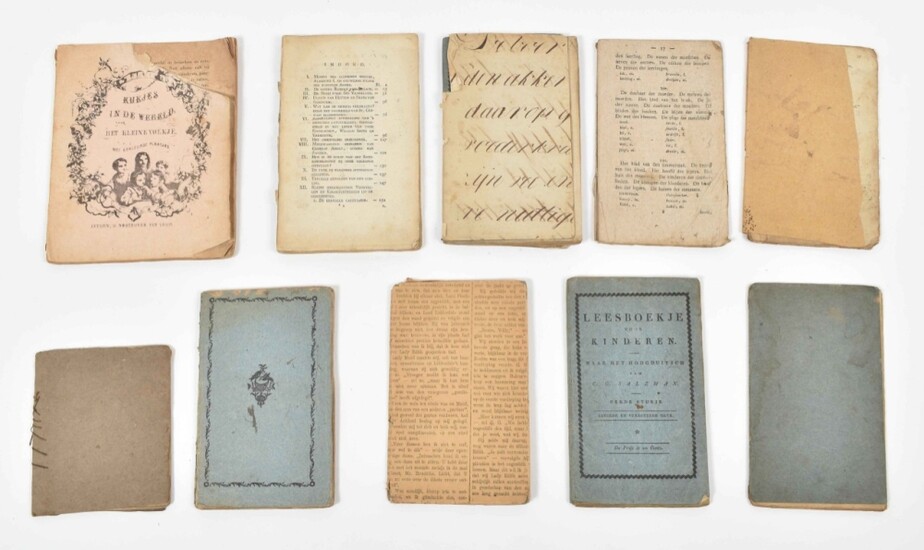 [Schoolbooks] Ten 19th-century Dutch schoolbooks