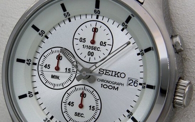 Seiko - Chronograph "Elegant Silver Dial" 100M - - "NO RESERVE PRICE" - - Men - 2011-present