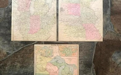 Set of 1890's Maps of The American Central States