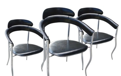Set of Four Stiletto Architectural Chairs by Arrben Italy