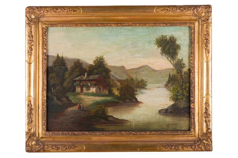 Siegfried Massmann (attr. a) ( - 1853), Rhenish landscape with figures