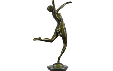 Signed Bronze Dancer Sculpture