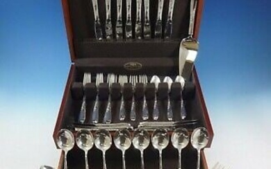 Silver Wheat by Reed & Barton Sterling Silver Flatware Set Service 59 Pieces