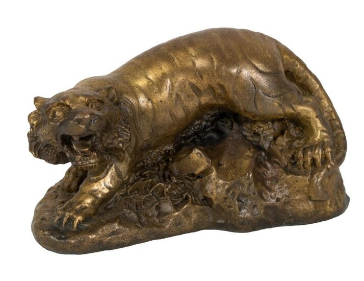 Small Bronze Tiger Sculpture