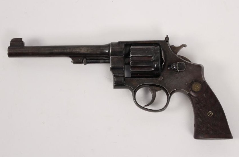 Smith and Wesson N frame blued 10 shot revolver in 22